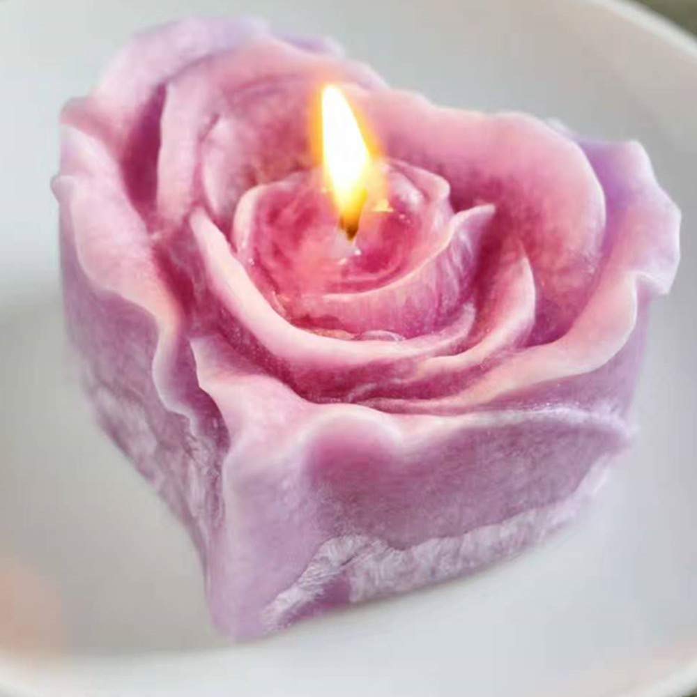 Love Rose Candle Silicone Mould, Aesthetic Candle, Heart Candle, Love,  Valentines, Anniversary, Concrete, Silicone Mold, DIY Craft 