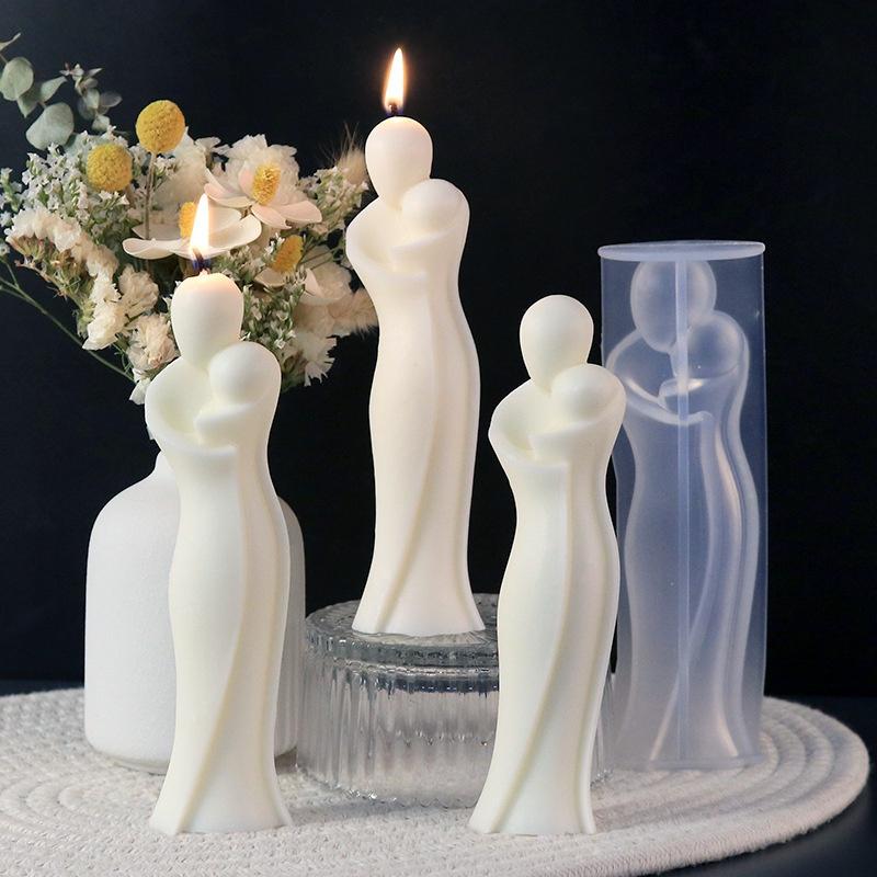 Vedini 3D Mother And Child Silicone Candle Mold