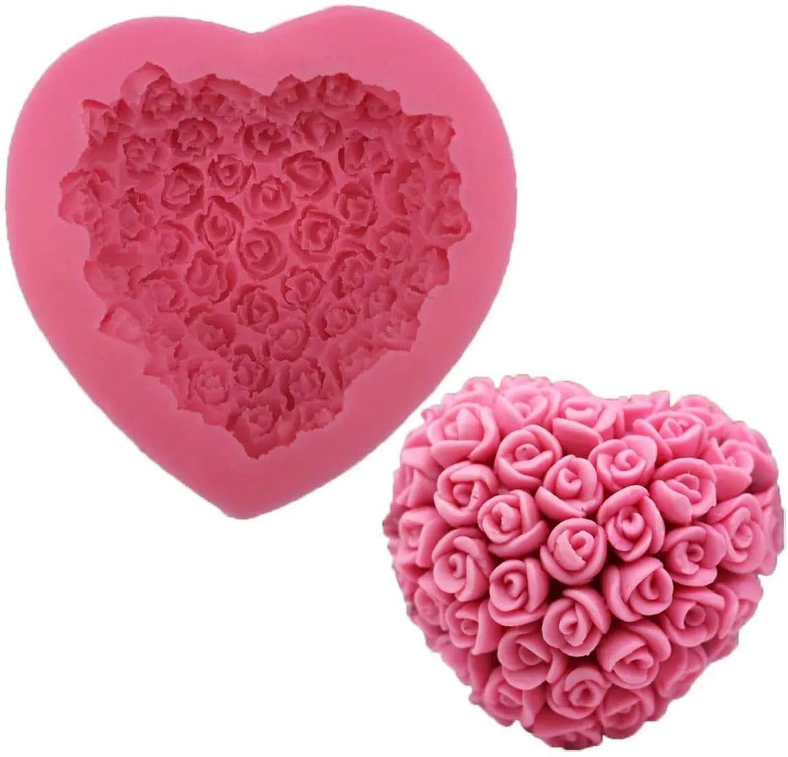 3d Large Rose Candle Silicone Mold Valentine's Day Rose - Temu