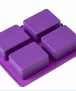 Alternative view of Vedini Newest 4 Cavity Flower Tree Rectangular Silicone Soap Mold jkb-365