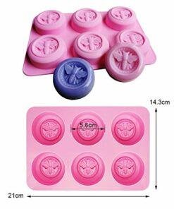 6 cavities bee soap molds