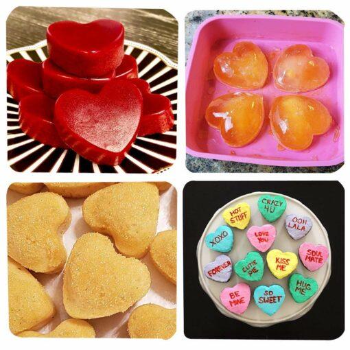 heart shape silicone soap mold