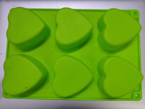 heart shape silicone soap mold