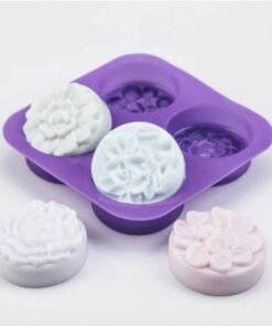 Vedini Round Flower Designed Soap Making Mold