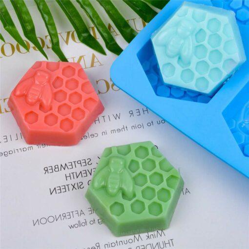3d bee honeycomb soap molds hexagon