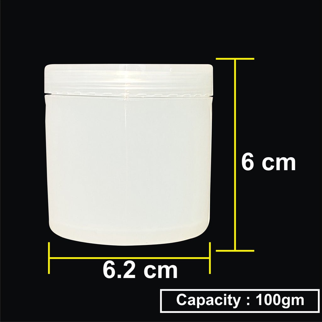 PP jar milky with safety lid and Milky Cap - Image 2