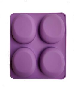 Alternative view of Vedini 4 Cavity Butterfly Flowers Muffins Jelly Candle Mold Handmade Soap Mold (100gm Soap weight approx.) JKB-338