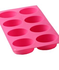 8 Cavity Oval Shape Silicone molds/Mould for Soap Candle Making 90-100 Grams appx.