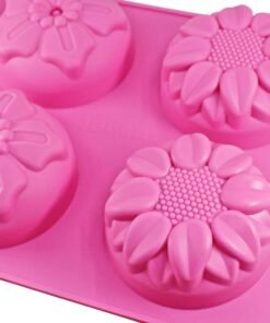 Alternative view of Vedini Flower Shape 6 Cavity Silicone Mold JKB-332