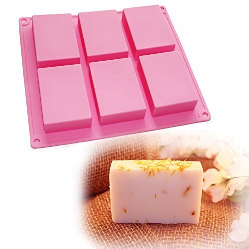 Vedini 6-Cavity Plain Rectangle Craft Soap Silicone Mold (100 to 110 gm approx each) JKB-329 - Image 5