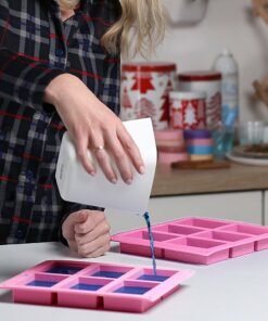 Alternative view of Vedini 6-Cavity Plain Rectangle Craft Soap Silicone Mold (100 to 110 gm approx each) JKB-329