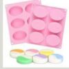 Vedini 6 Cavity Plain Oval Shape Silicone Mold
