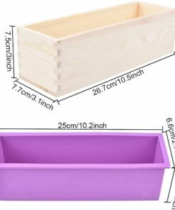 Alternative view of Vedini 1200ml 1 Cavity rectangle Silicone molds with heavy Box of WOOD loaf / PLY lOAF JKB-513