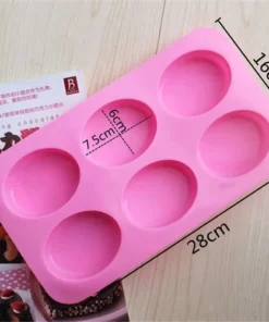 Alternative view of Vedini 6 Cavity Oval Shape Silicone Mold JKB-327