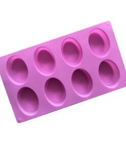 8 Cavity Oval Shape Silicone Mold
