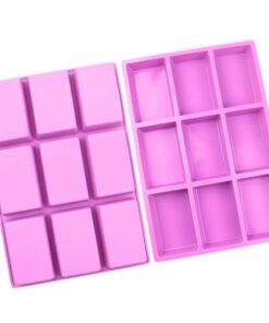 Alternative view of Vedini 9 Cavity Rectangle Silicone Mold (Light) appox 120-140gm JKB-326