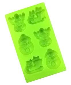 Alternative view of Vedini 6 Cavity Christmas Snowman Reindeer Sleigh Silicone Mold (100 to 109 GM APPOX)