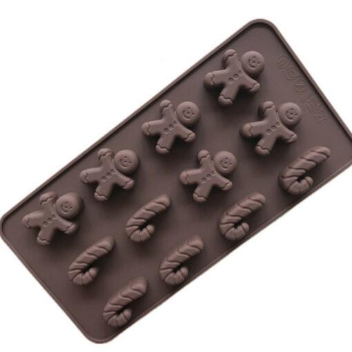 Vedini 15 Cavity Christmas Tree and Gift Box Shape Silicone Chocolate Mold