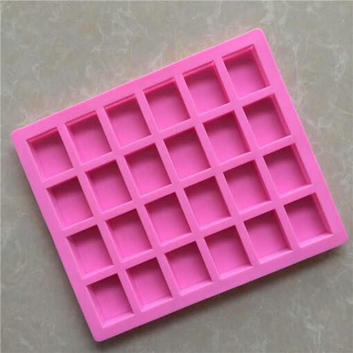 24 Cavity Rectangle Square Cake Silicone Baking Molds Handmade