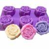 Vedini 6 Cavity Rose Flower Silicon Mold
