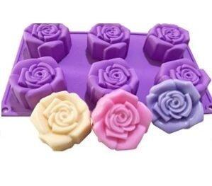 Vedini 6 Cavity Rose Flower Silicon Mold