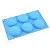 Vedini 6 Cavity flower Round Silicone Mold
