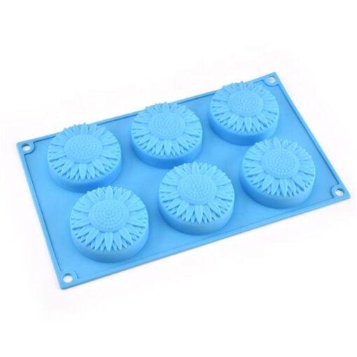 Vedini 6 Cavity flower Round Silicone Mold