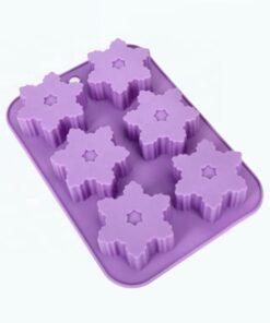 Vedini 6 cavities Snowflake Shaped Silicone Molds