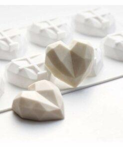 8 Cavity Heart Shaped 3d Silicon mold