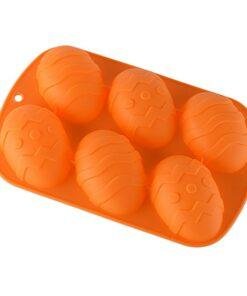Alternative view of Vedini 6 Cavity Easter Egg Cake Baking Mold Silicone Soap Molds Big JKB-659