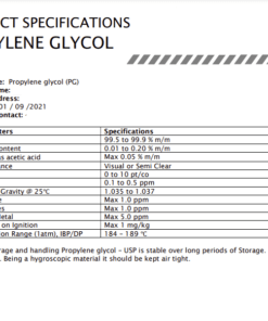 Alternative view of Vedini Propylene Glycol USP Grade Purity 99.5 to 99.9 % m/mo