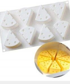 Alternative view of Vedini 3D 8 Cavity Cheese Shape Muffin Molds Entremet Cake Mold Mousse Mold JKB-644