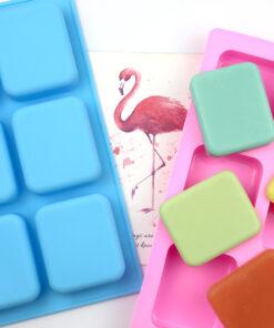 6 cavity cuboids soap silicone mold