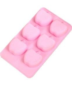 Alternative view of Vedini 6 Cavity apple shape silicone soap mold, silicone cake mold JKB-648
