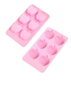 Apple shape silicone soap mold