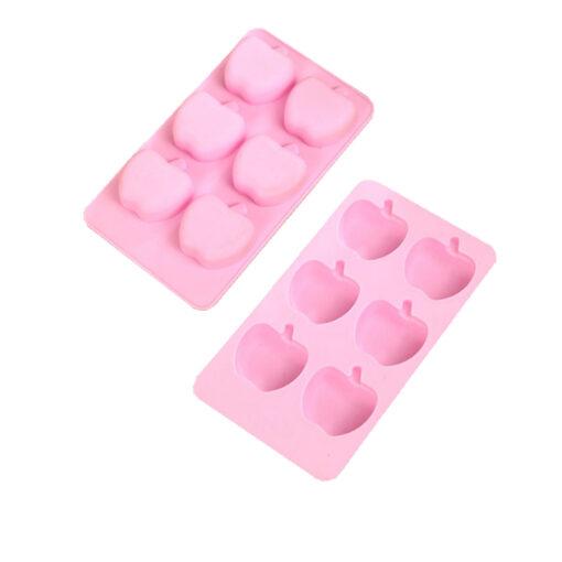 Apple shape silicone soap mold