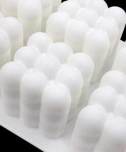 Alternative view of Vedini 6 cavity ball magic cube candle silicone mold  Cavity JKB-193(Little dented)No Return