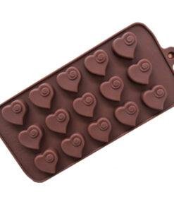 Alternative view of Vedini 15 Heart Swirl  Silicone Chocolate Mold JKB-640