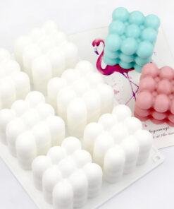 Rubik's cube shape silicone soap mold