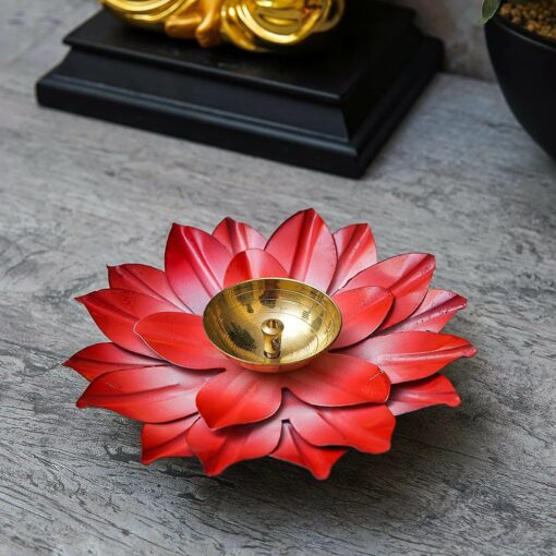 Metal Lotus Diya