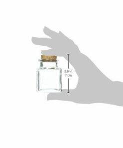 Alternative view of Vedini Square Glass Jar with Approx Square Glass Jar with Cork Stopper 30ml