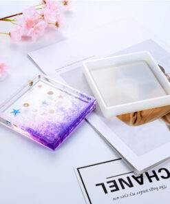 Alternative view of Vedini Foreign Trade Silicone Flower Pot Base Tea Coaster Crystal Epoxy DIY Mold 815