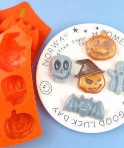 6 even halloween bat ghost cartoon silicone cake mold