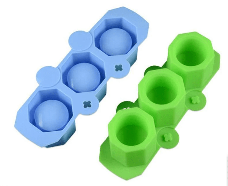 LessMo 3-Pack Ice Cube Trays, Ice Cubes Molds Silicone 20 Cavities