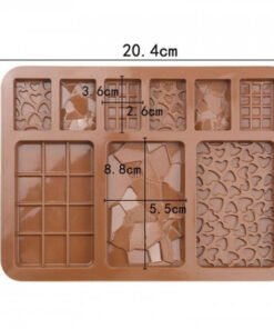 Alternative view of Vedini 9 Cavity Multi Bar Chocolate Mold/ Chocolate Making and Shaping Mould / Waffle Shape Chocolate Mould for Jelly, Candy, Fondant JKB-638