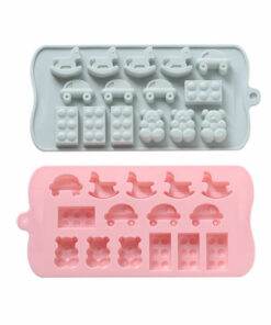 Trojan building blocks silicone chocolate mold