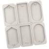Vedini 2 round 2 square 2 diamond silicone aromatherapy wax mold