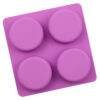 Vedini 4 round double face DIY handmade soap mold