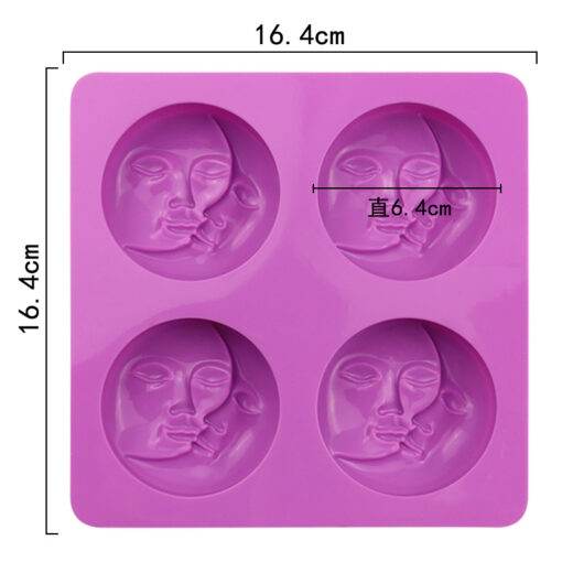 Vedini 4 round double face DIY handmade soap mold