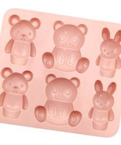 Vedini 6 even rabbit bear silicone chocolate mold1